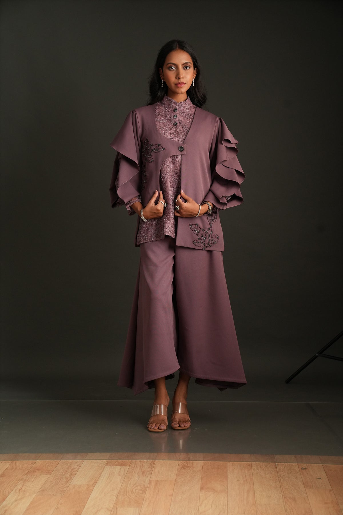 Mauve Ruffle Set