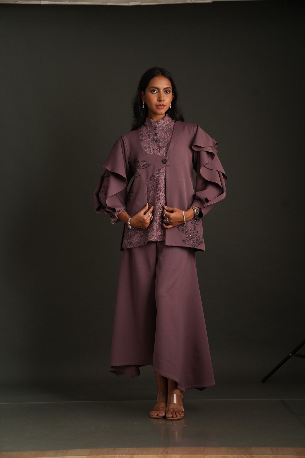 Mauve Ruffle Set