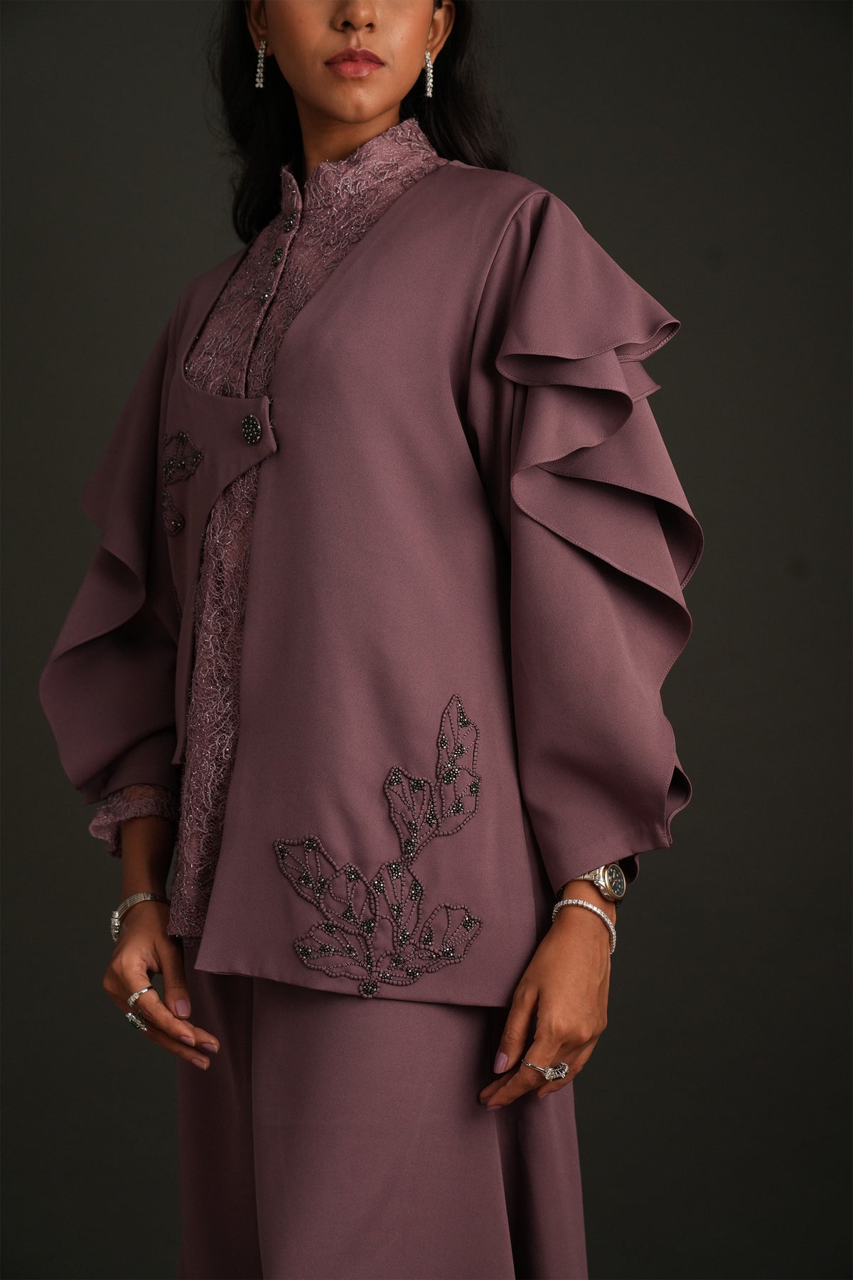 Mauve Ruffle Set