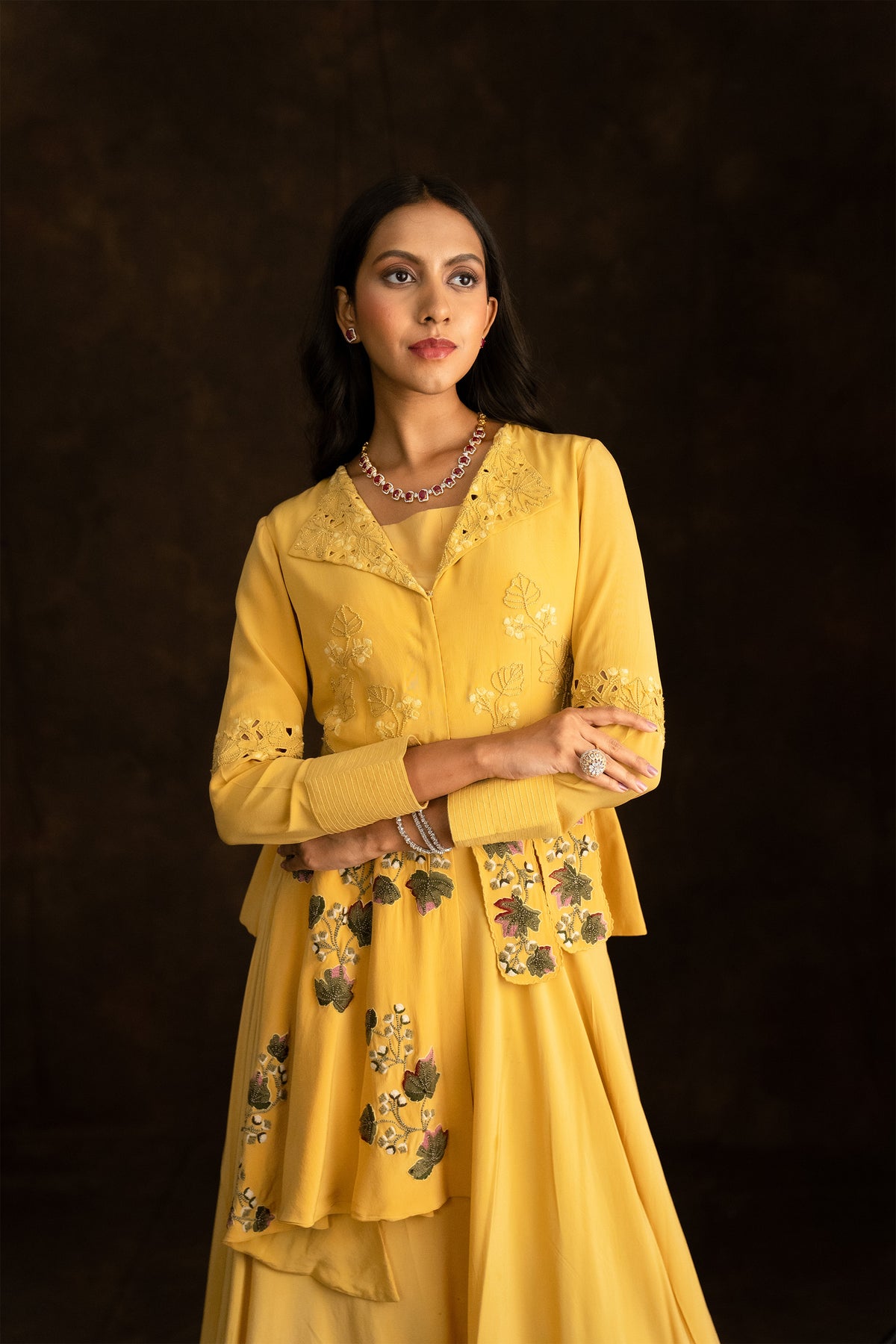 Maple Leaf Drape Skirt & Top