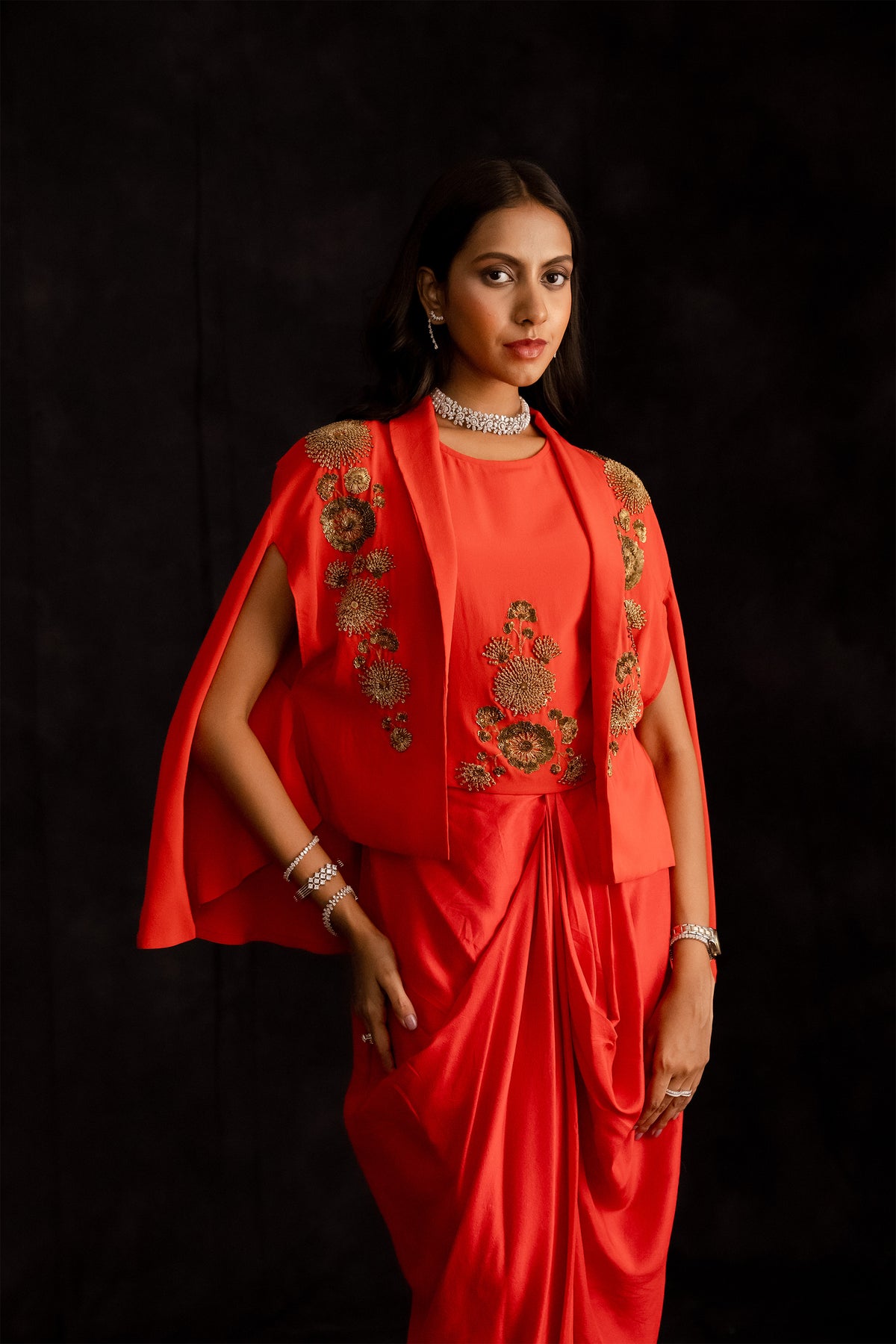 Red Cape Drape Set